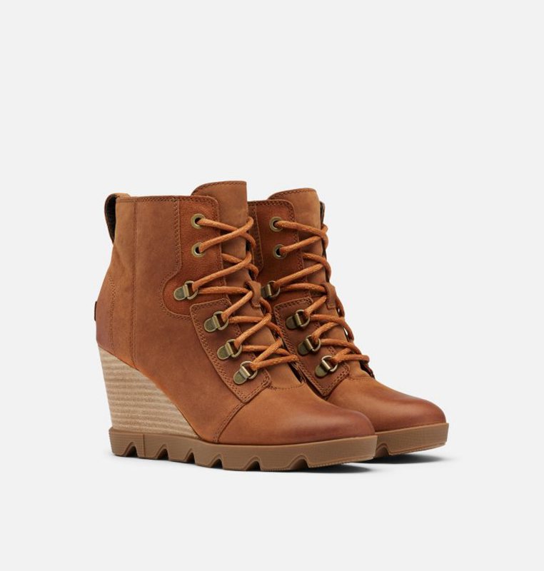 Womens Wedges Brown - Sorel Joan Uptown™ Lace Bootie - 965-GHPZYI